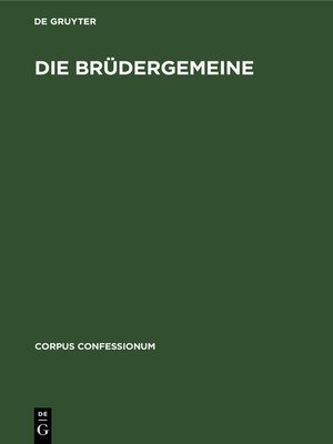 cover image of Die Brüdergemeine
